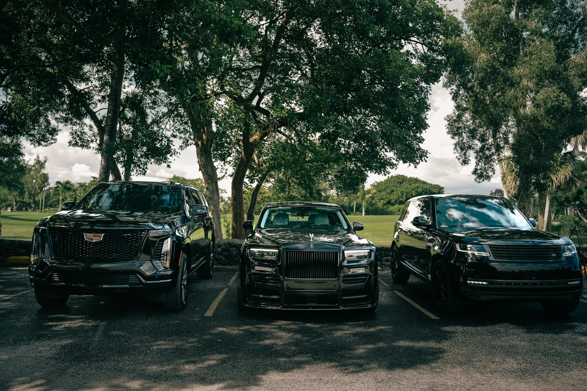 Prestige Guard fleet: Rolls-Royce Phantom by MANSORY, armored Cadillac Escalade and Range Rover Autobiography